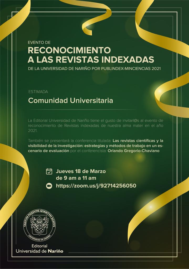 Evento de reconocimiento a revistas indexadas