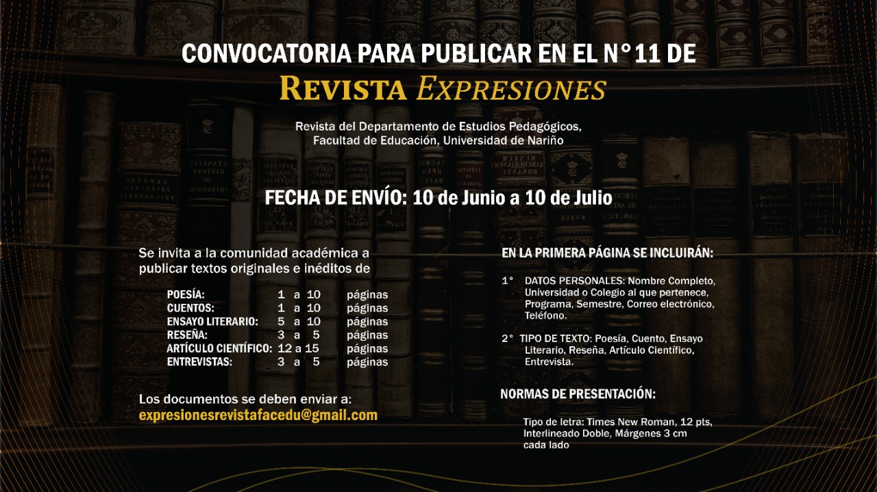 Convocatoria número 11 Revista Expresiones