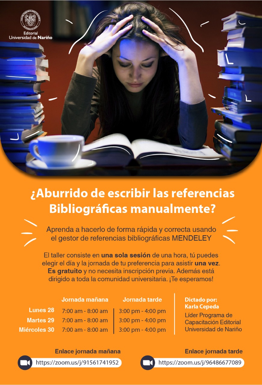 Invitación a taller sobre el Gestor de Referencias bibliográficas Mendeley